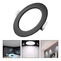 GENERICO - Foco Panel LED Embutido Borde Negro 18W Luz Fría 6500K