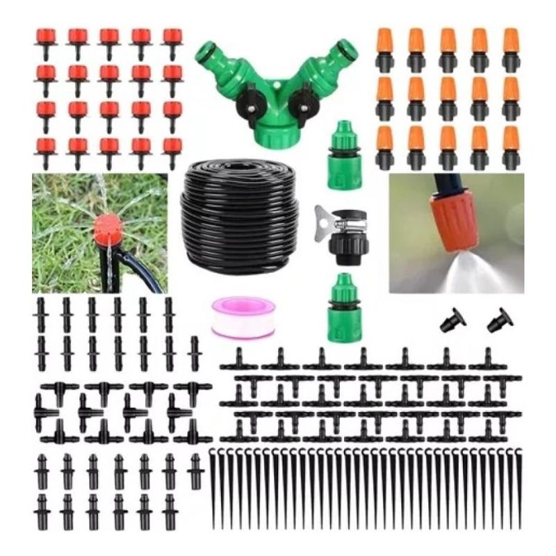 GENERICO - Kit de Riego Automático por Goteo 40m 158 Piezas