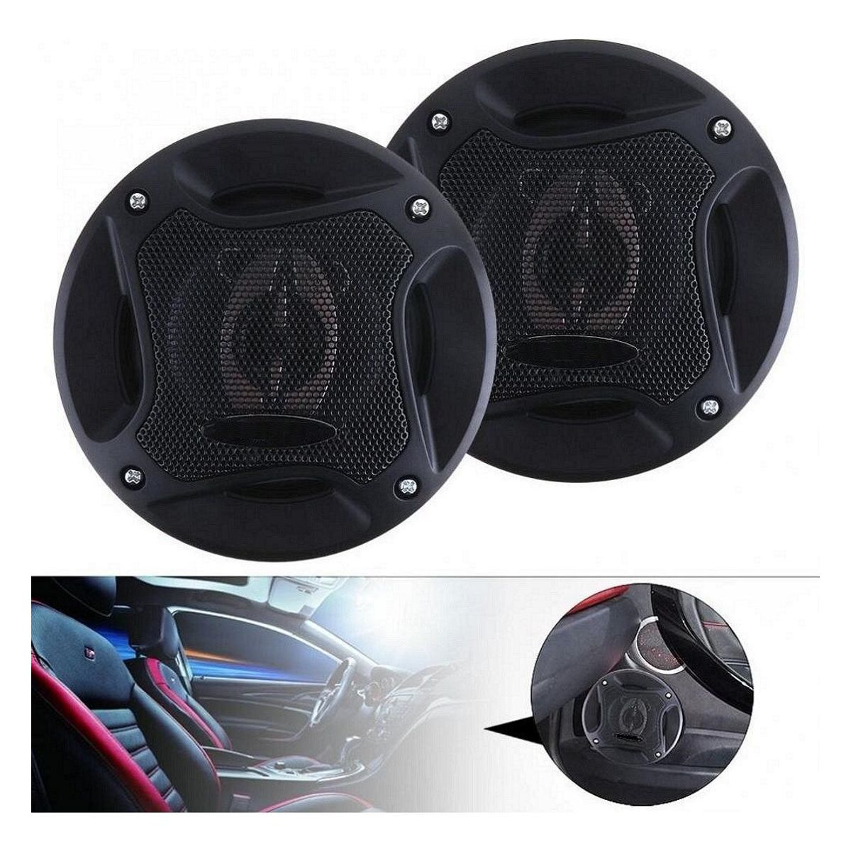 GENERICO - Kit de 2 Parlantes Coaxiales 10cm 200W