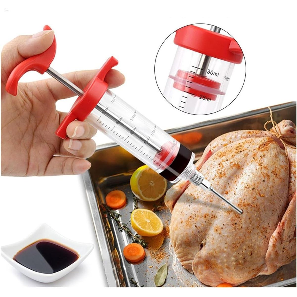 GENERICO - Jeringa Marinadora de 30ml para Carnes y Salsas