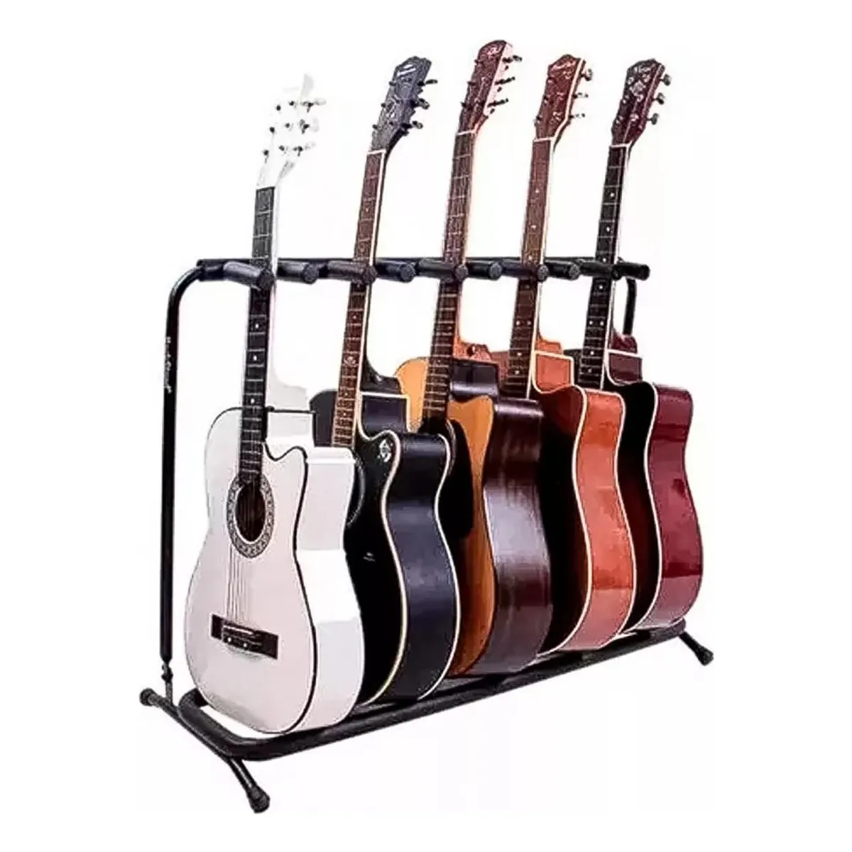 GENERICO - Atril Soporte para 5 Guitarras y Bajos Doblable