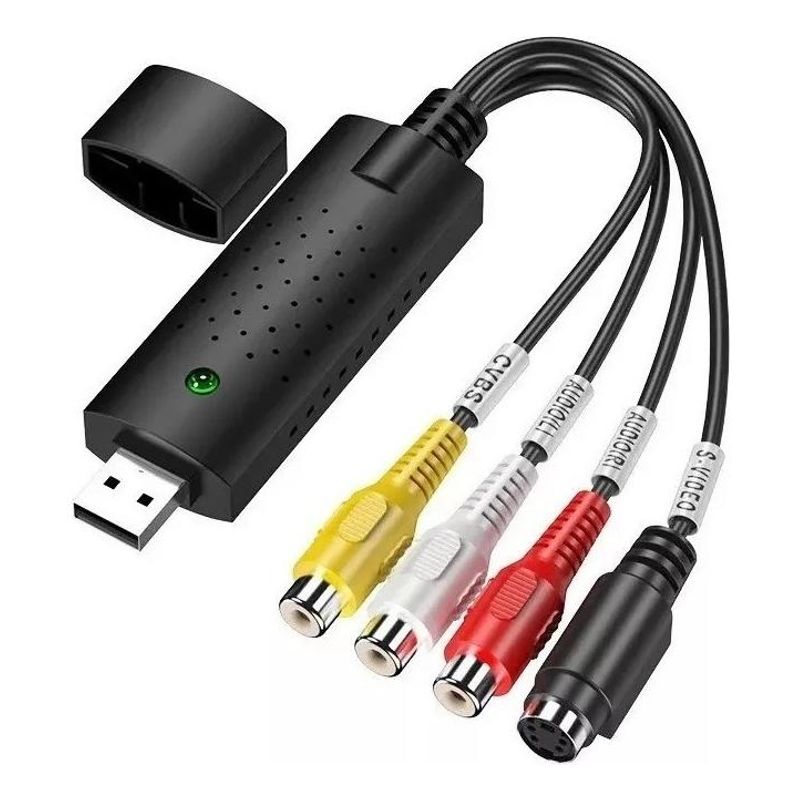 GENERICO - Capturadora de Video RCA a USB 20 para Grabación de Juegos