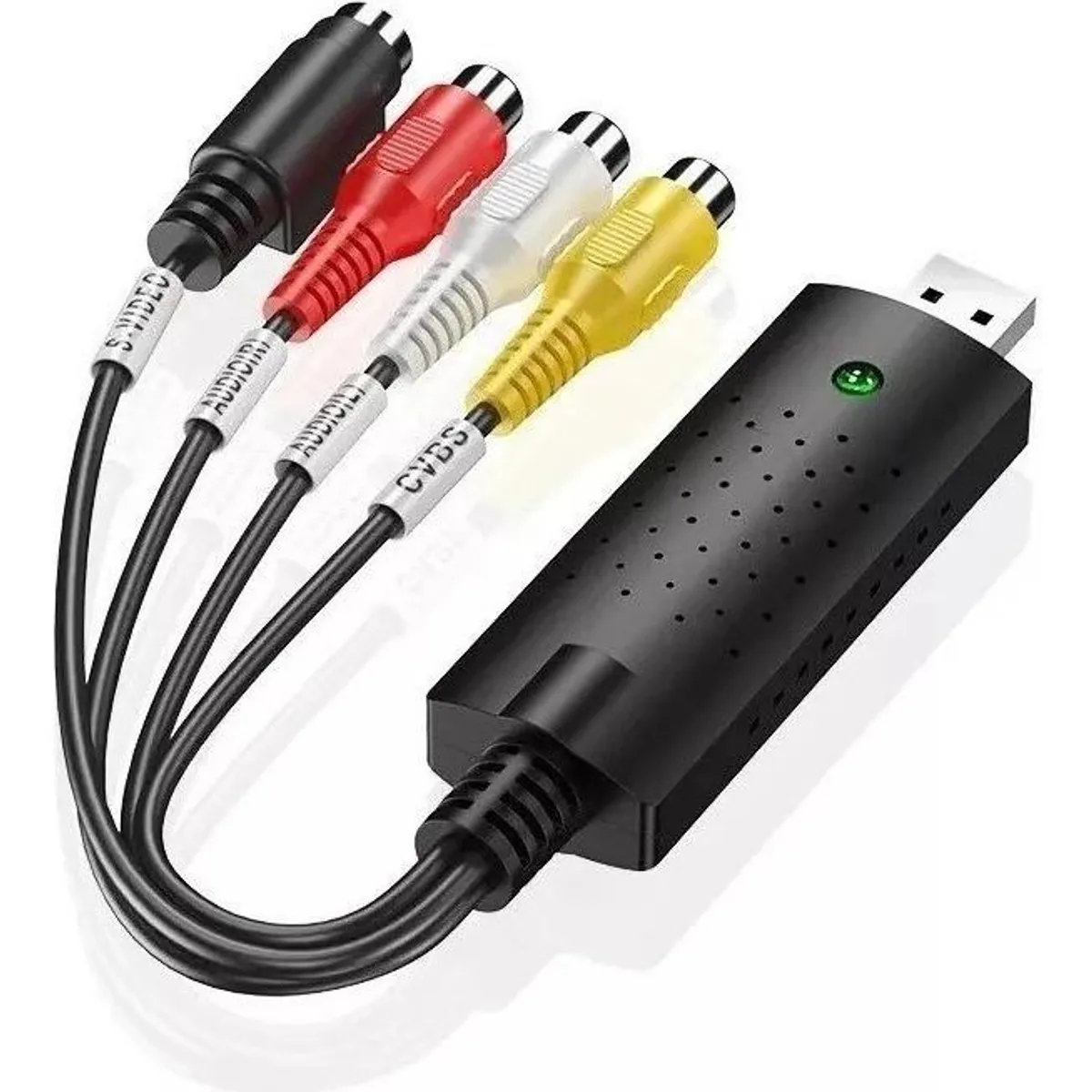 GENERICO - Capturadora de Video RCA a USB 20 para Grabación de Juegos