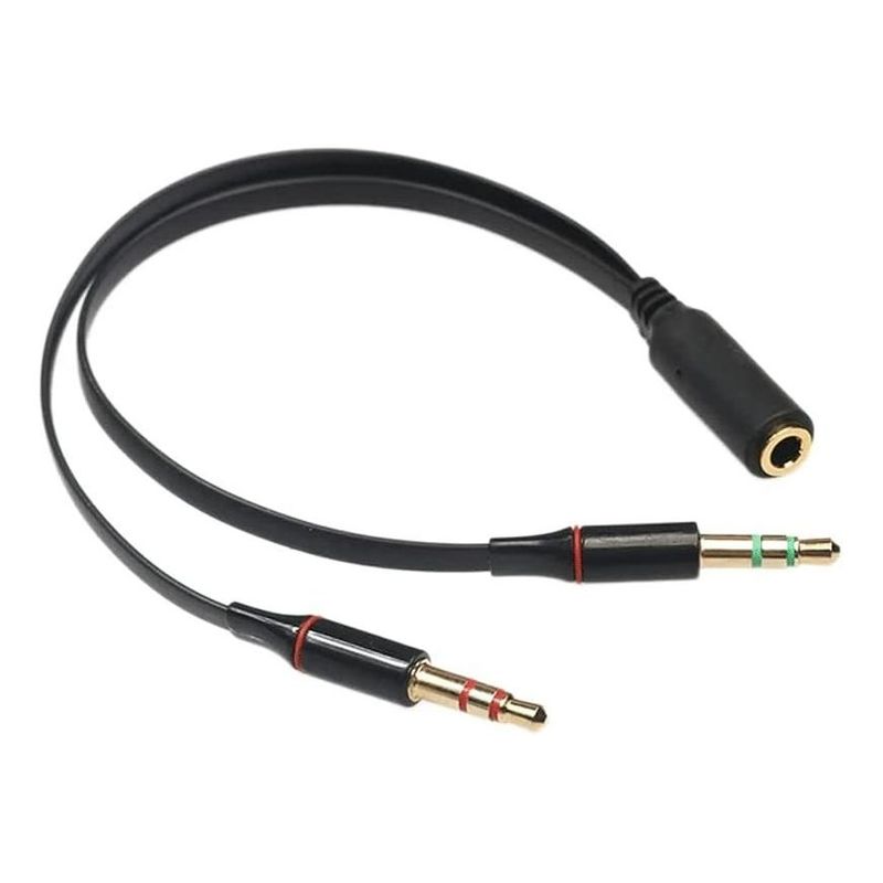 GENERICO - Adaptador Divisor de Audio 35mm con Micrófono