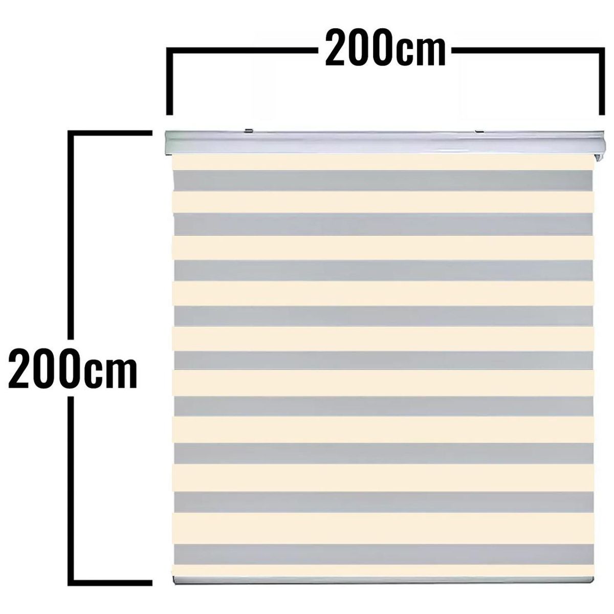 GENERICO - Cortina Roller Duo Zebra Día y Noche 200x200 cm