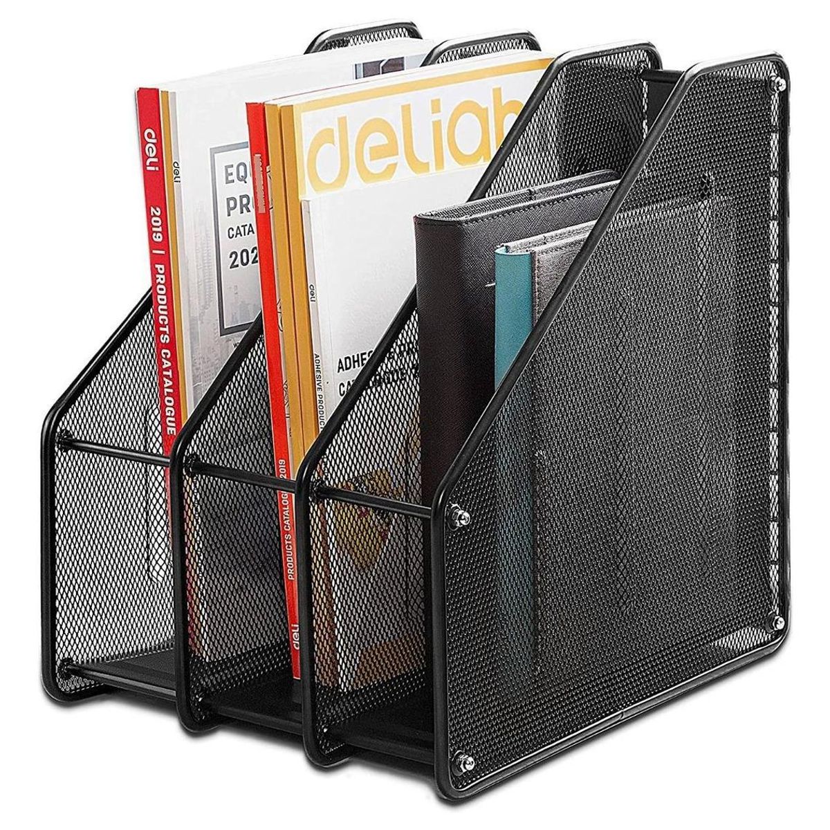 GENERICO - Organizador Vertical de Oficina con 3 Compartimentos