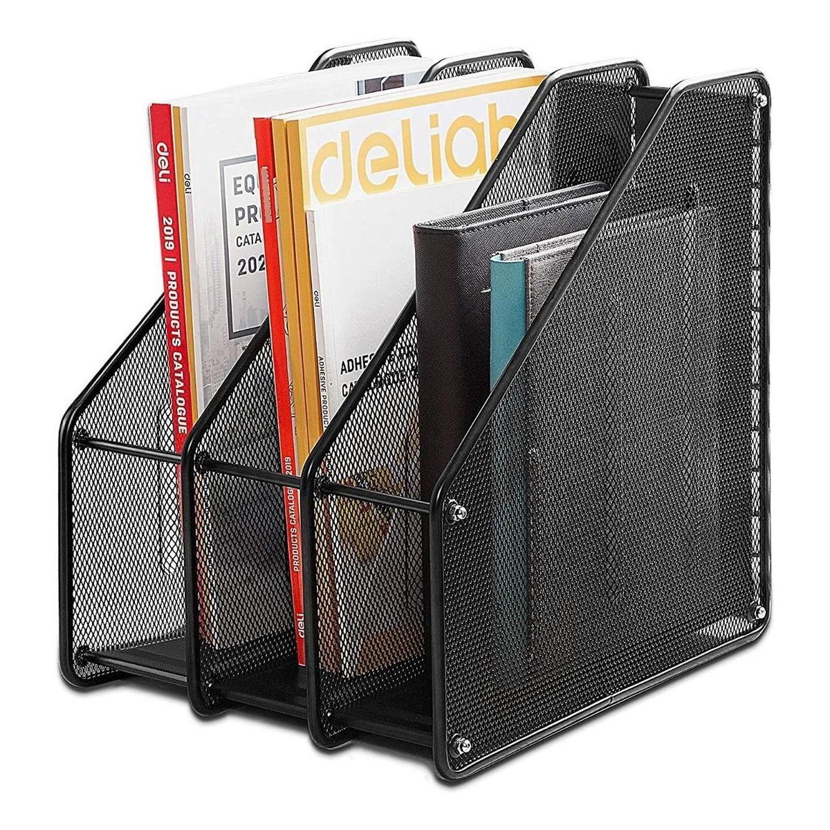 GENERICO - Organizador Vertical de Oficina con 3 Compartimentos