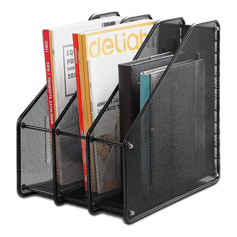 GENERICO - Organizador Vertical de Oficina con 3 Compartimentos