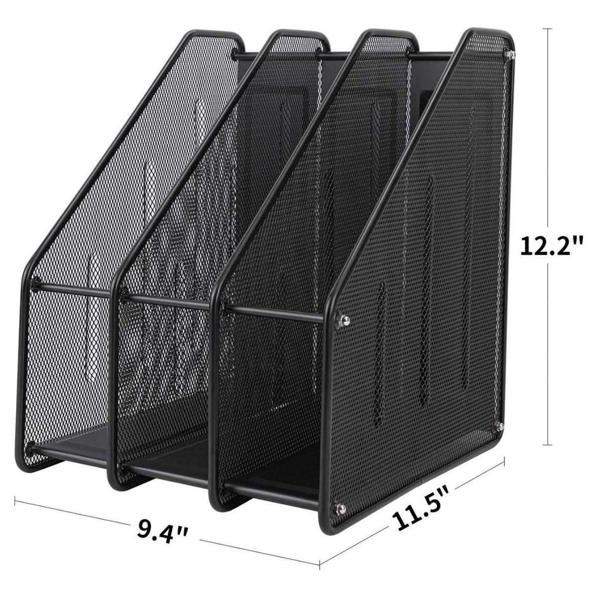 GENERICO - Organizador Vertical de Oficina con 3 Compartimentos