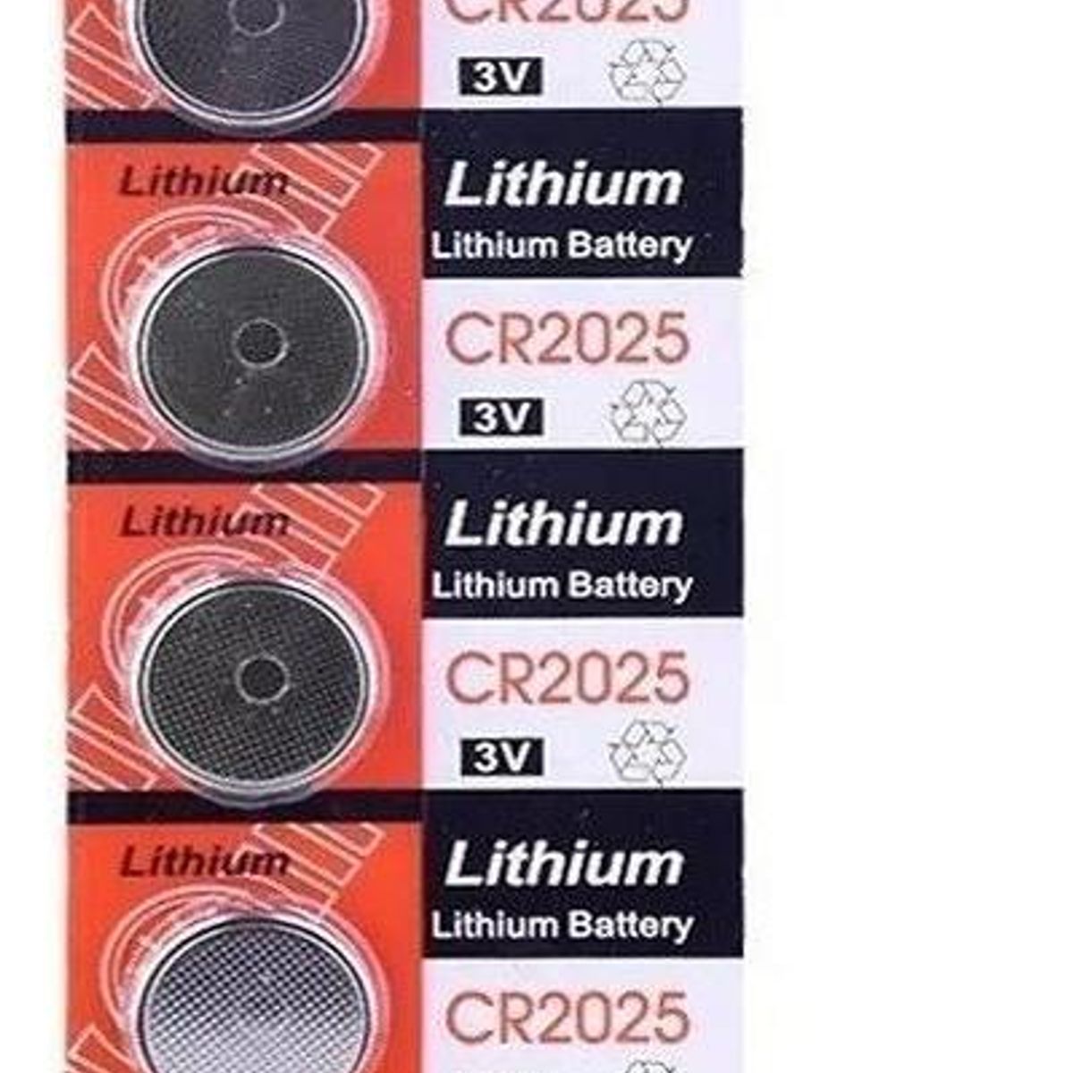 GENERICO - Caja de 100 Pilas de Litio CR2025 de 3V para Electrónica