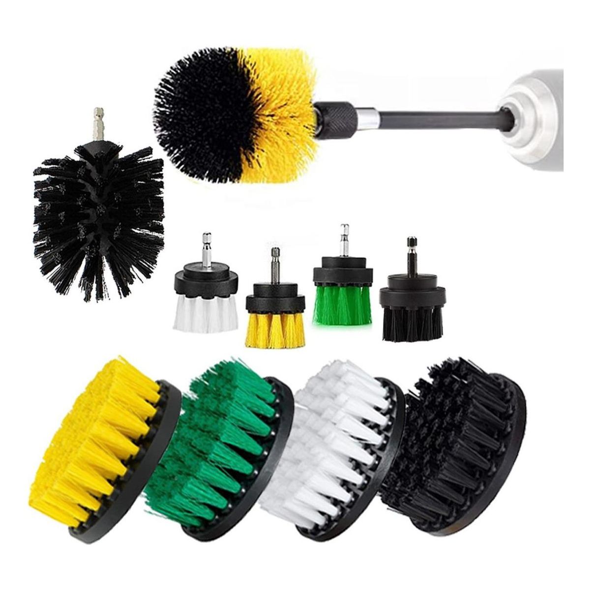 GENERICO - Set de 10 Cepillos de Limpieza para Taladro Multiusos