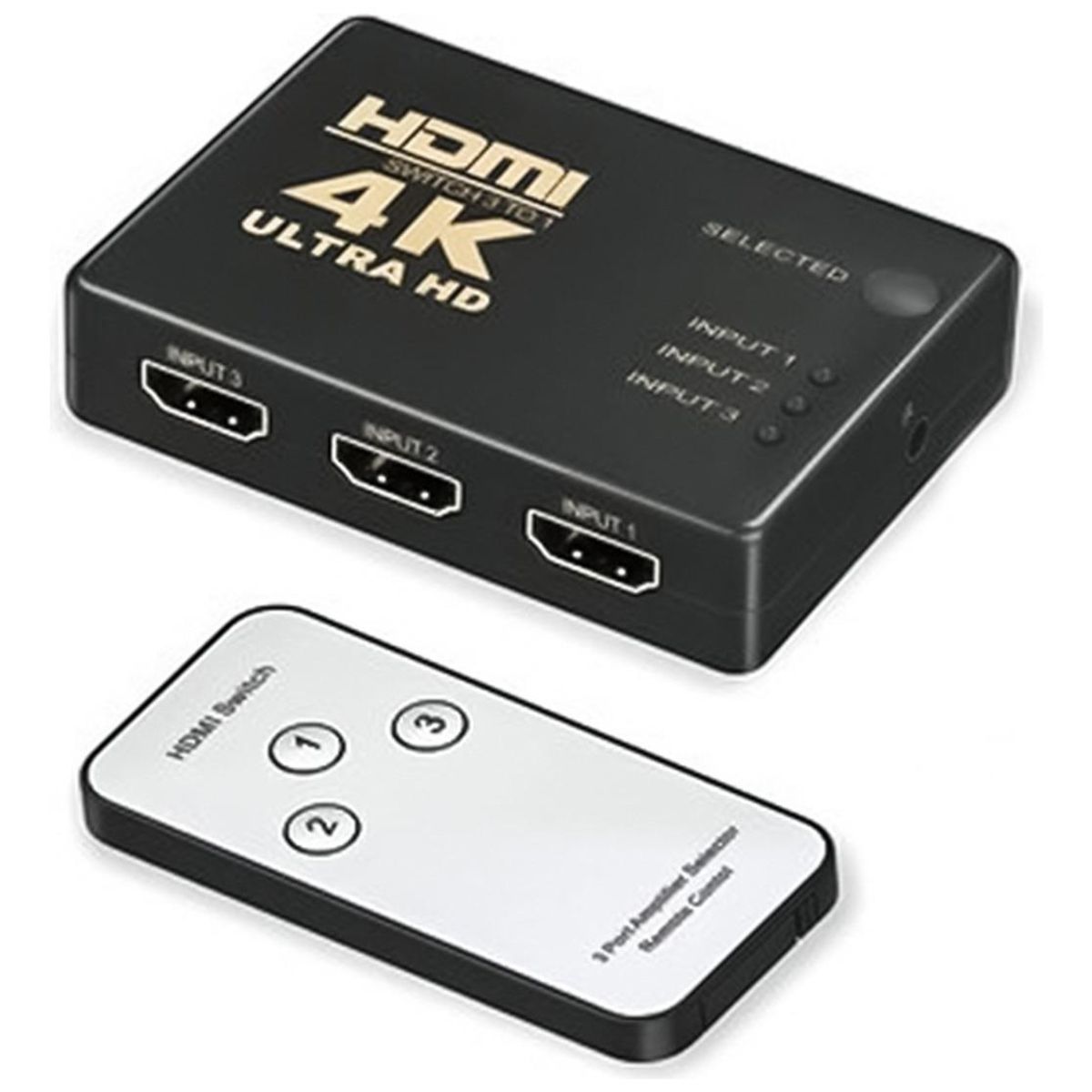GENERICO - Switch HDMI 4K 3x1 Altísima Calidad para Video