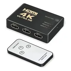 GENERICO - Switch HDMI 4K 3x1 Altísima Calidad para Video