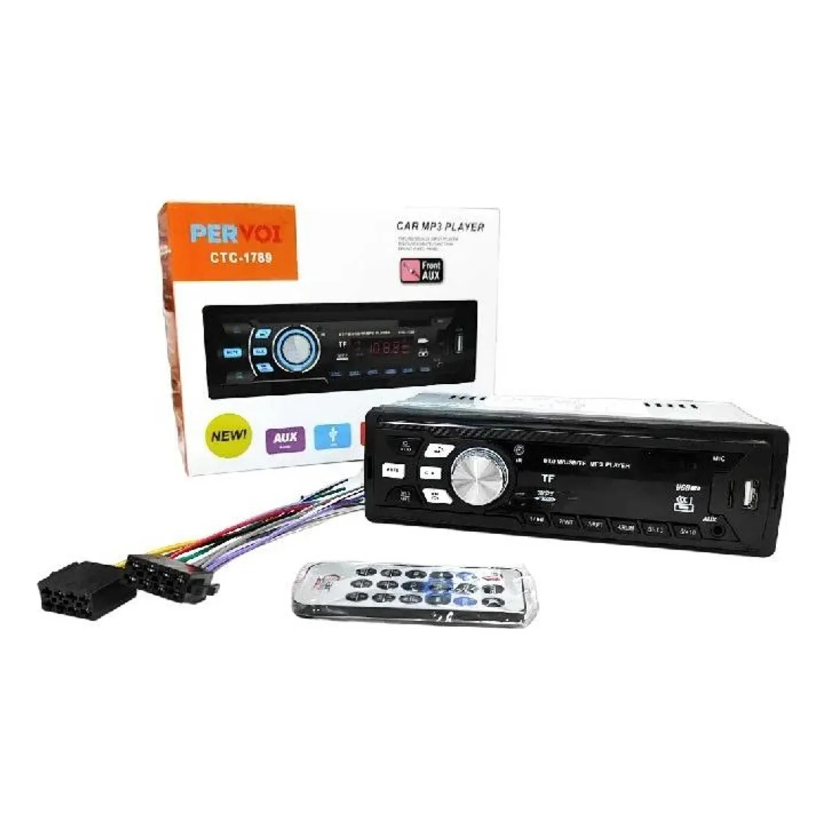 GENERICO - Radio de Auto 1 Din Bluetooth MP3 USB SD Aux FM
