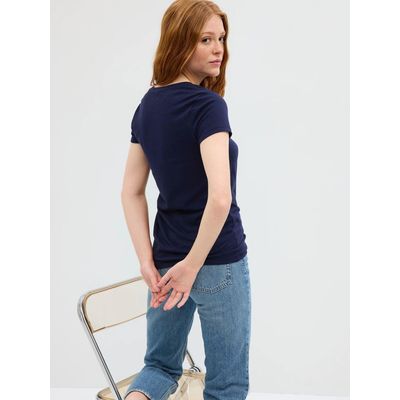 Imagen 2 del producto Polera Clasica Cuello Crew Azul Oscuro