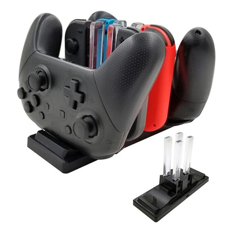GENERICO - Base de Carga 6 en 1 para Controles Nintendo Switch