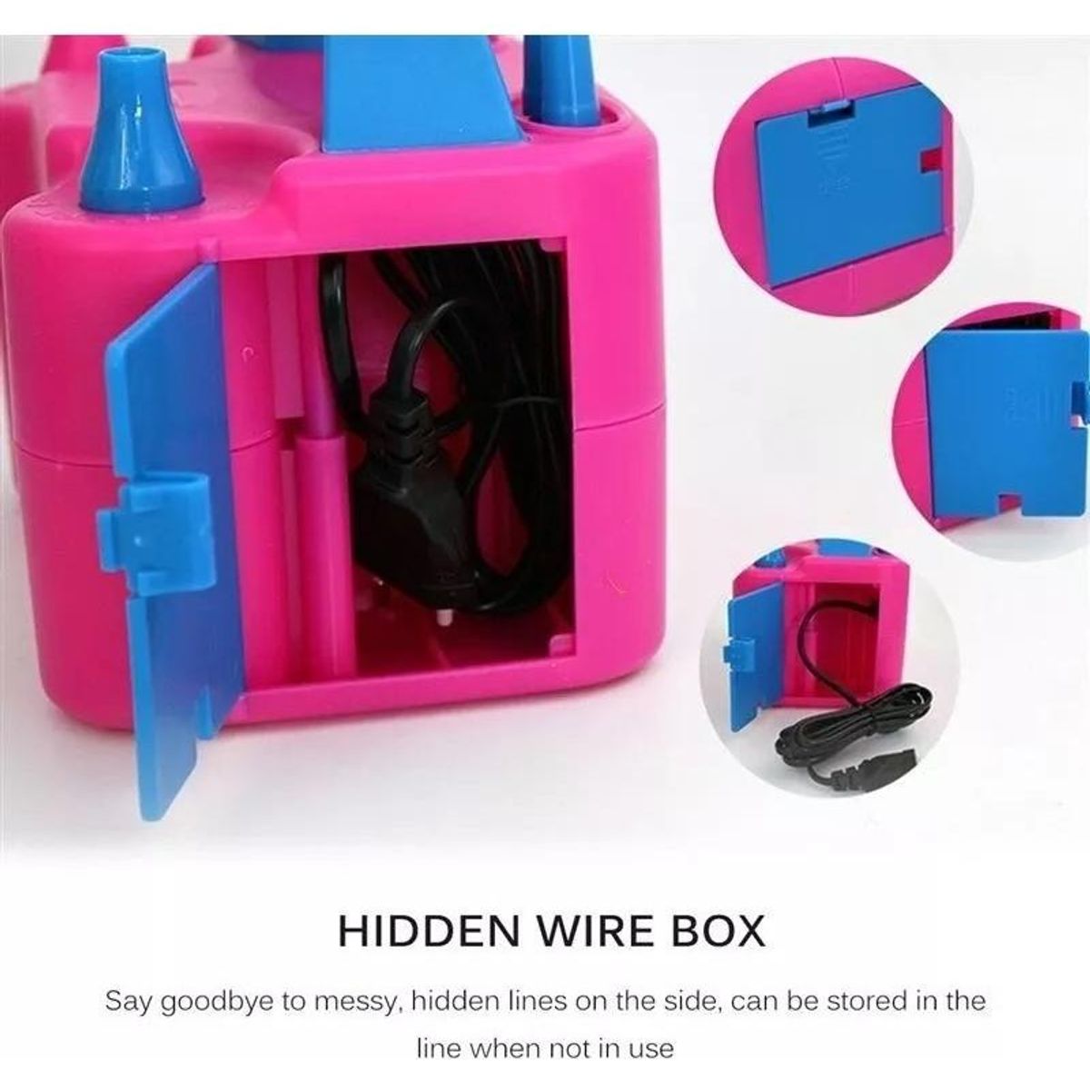 GENERICO - Inflador Eléctrico de Globos Compacto y Portátil.