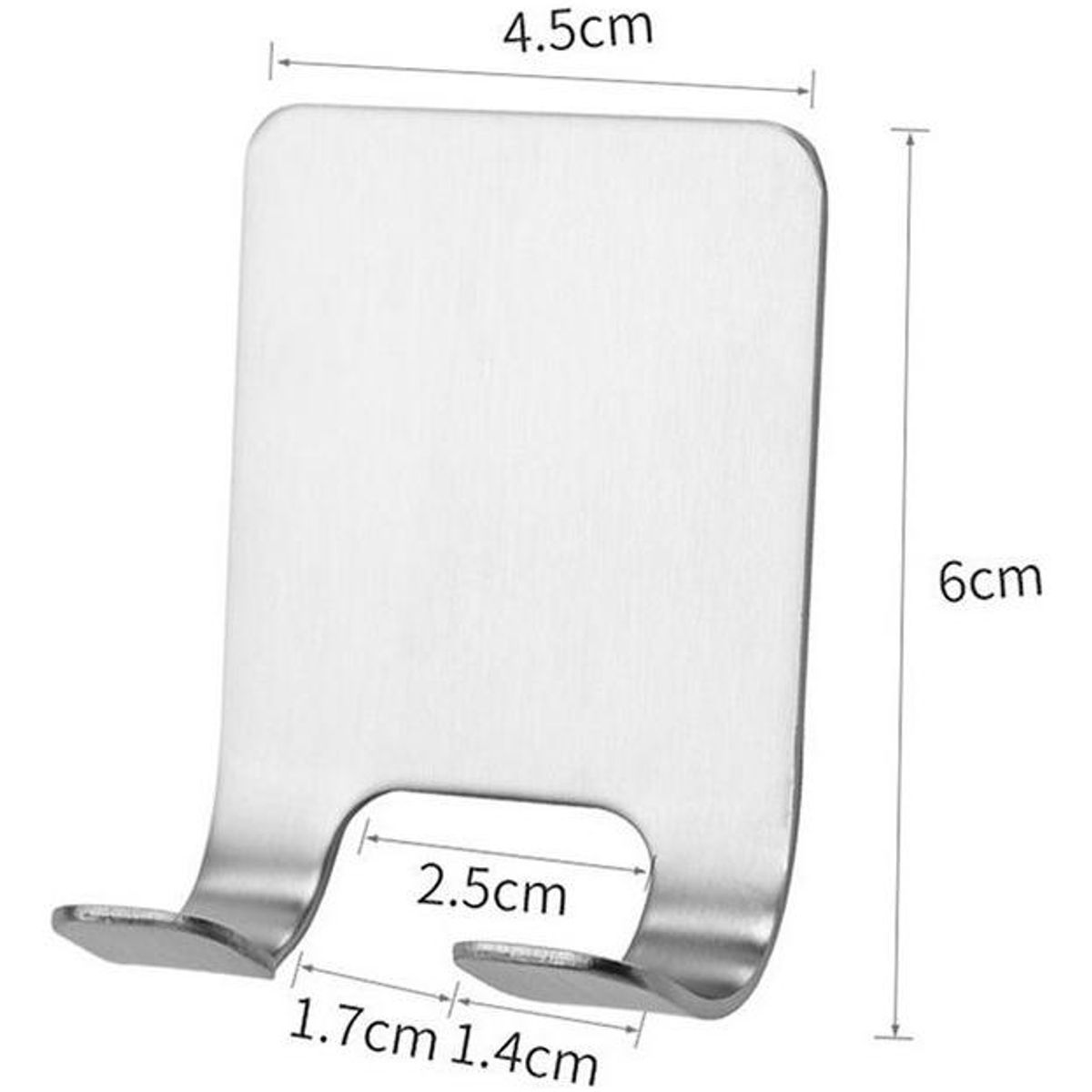 GENERICO - Pack de 4 Soportes de Pared Multifuncionales de Acero Inoxidable