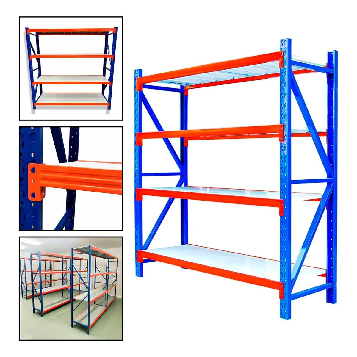GENERICO - Estante Metálico Multiuso 200x200x60cm Sin Pernos