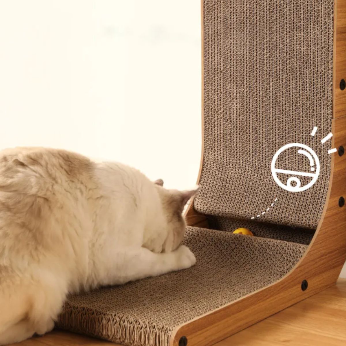 GENERICO - Rascador Para Gatos en L  Vertical Resistente y Estilizado