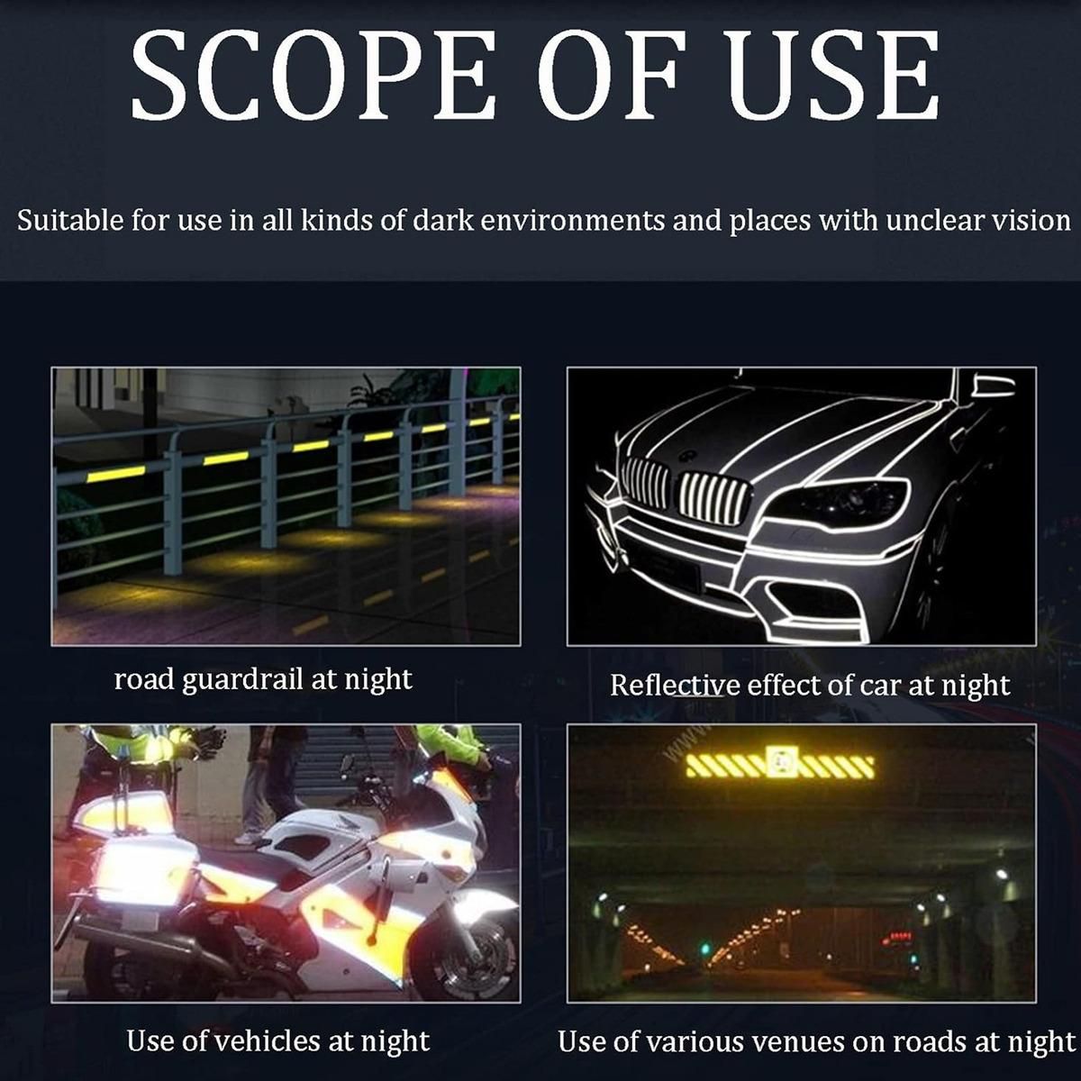 GENERICO - Cinta Reflectante Verde Fluorescente 5cm x 25m Adhesiva