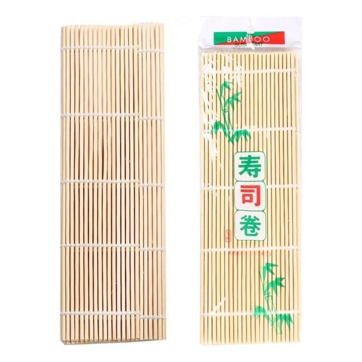 GENERICO - Pack de 12 Esterillas Redondas de Bambú para Sushi 24x24 cm