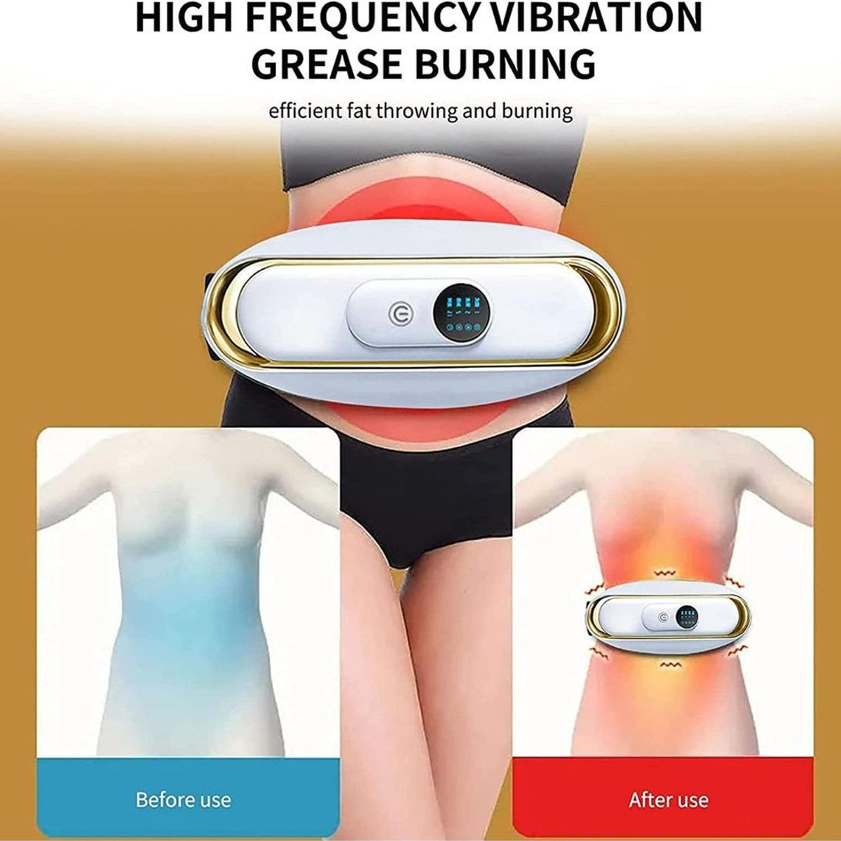 GENERICO - Cinturón de Masajeador Vibratorio para espalda y abdomen