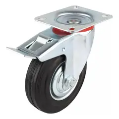 GENERICO - Pack de 2 Ruedas Giratorias Industriales con Freno 4"