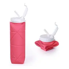 GENERICO - Botella Plegable Deportiva 600ml en Varios Colores
