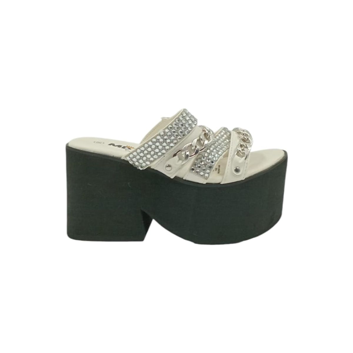 HERIEL - Sandalia Blanca Plataforma Mujer