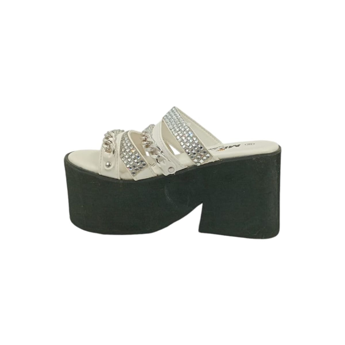 HERIEL - Sandalia Blanca Plataforma Mujer