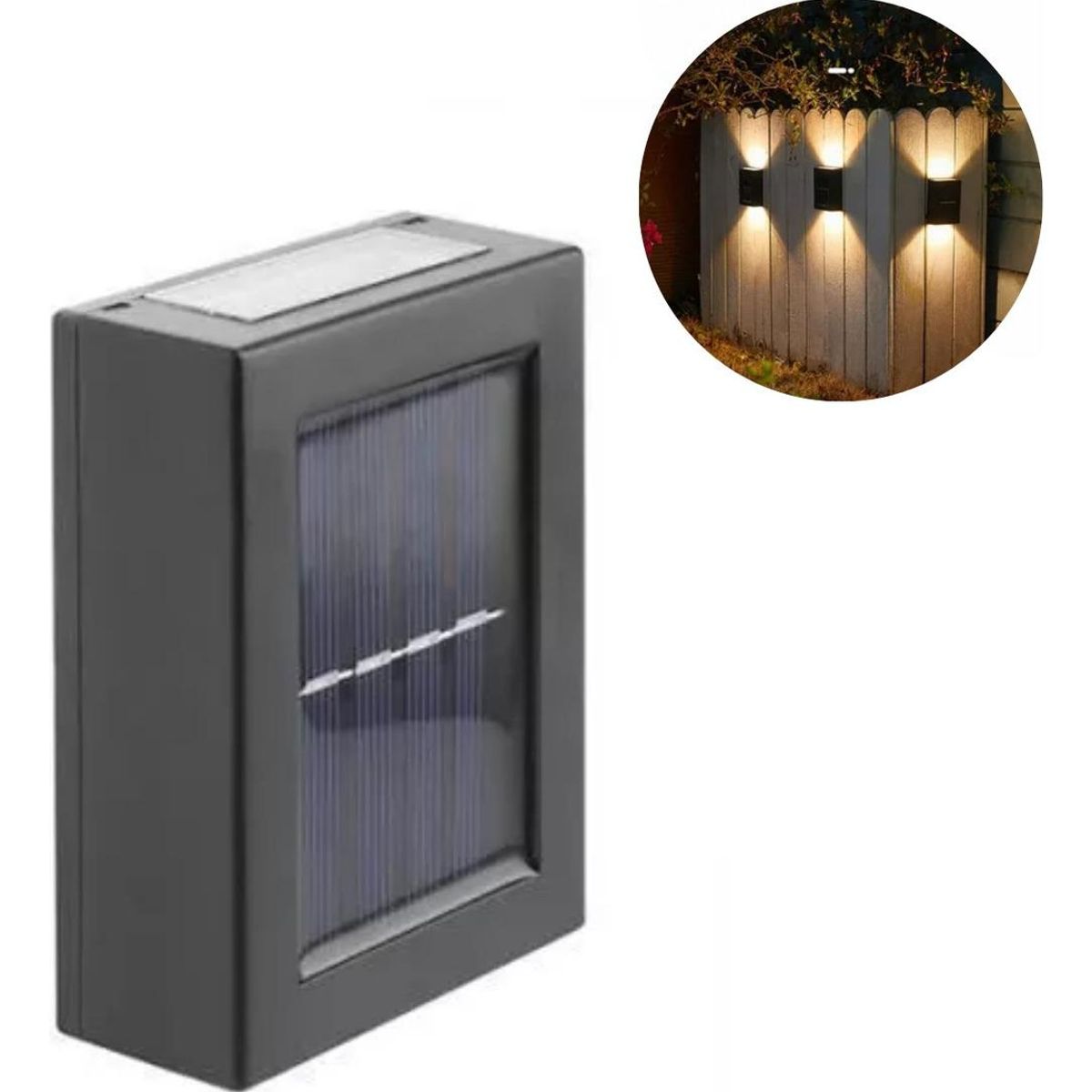 GENERICO - Faroles Solares LED para Muro Exterior con Luz Cálida