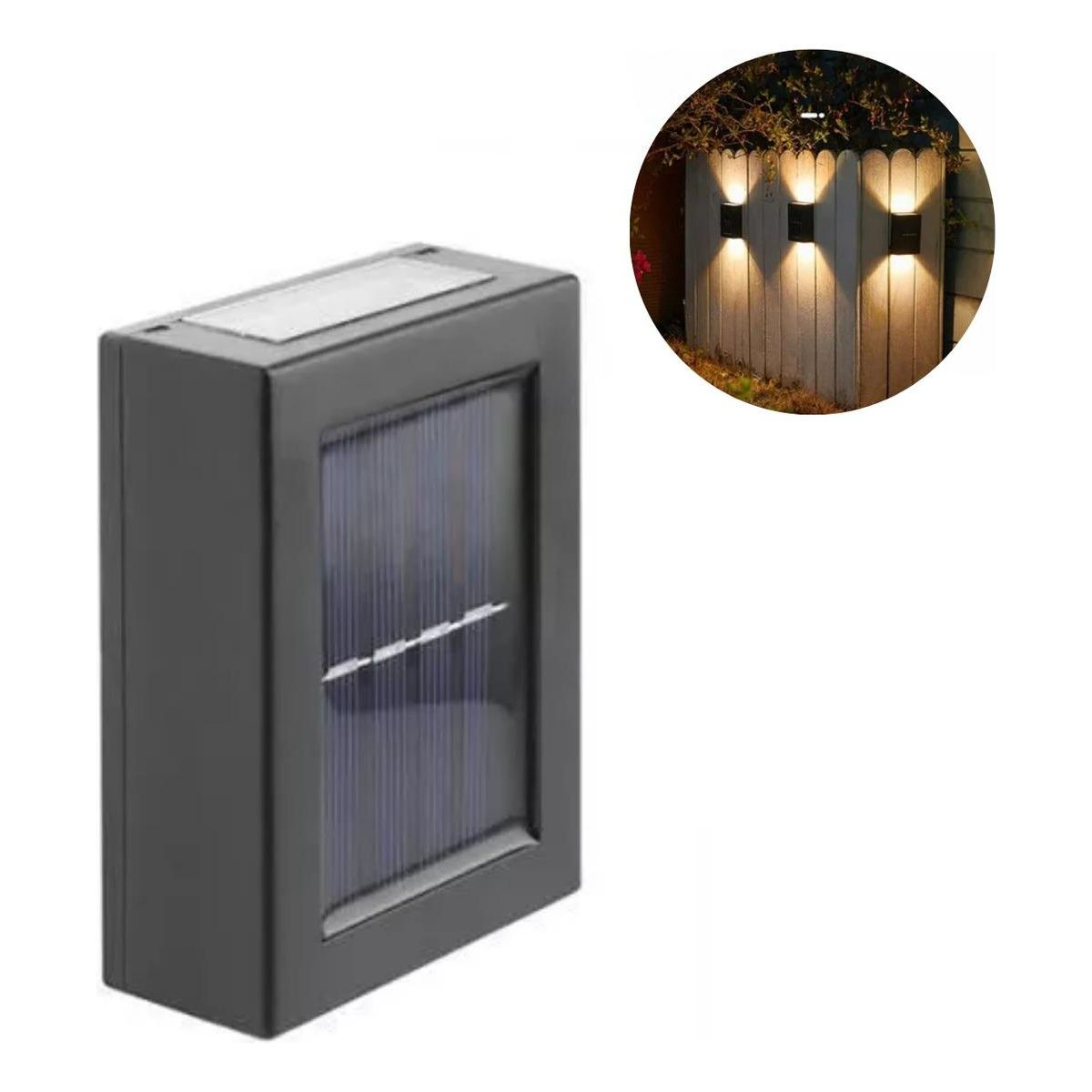 GENERICO - Faroles Solares LED para Muro Exterior con Luz Cálida