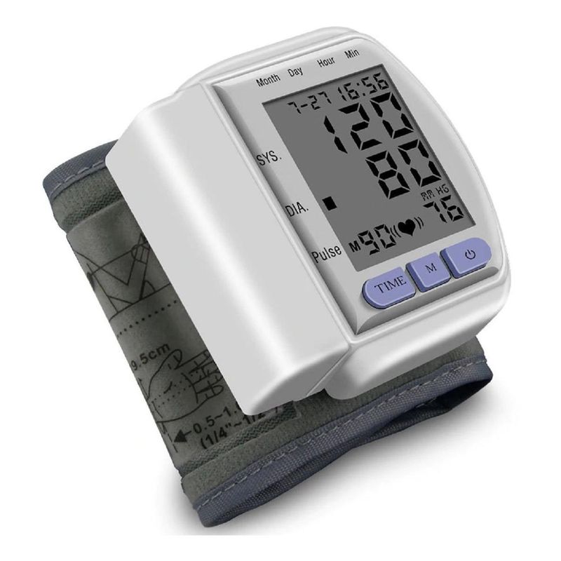 GENERICO - Tensiometro Digital de Muñeca CK-102S LCD para Presión Arterial.-