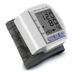 GENERICO - Tensiometro Digital de Muñeca CK-102S LCD para Presión Arterial.-