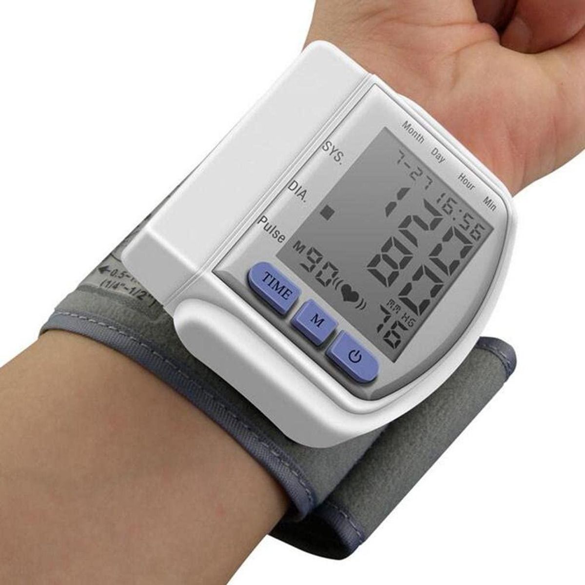 GENERICO - Tensiometro Digital de Muñeca CK-102S LCD para Presión Arterial.-