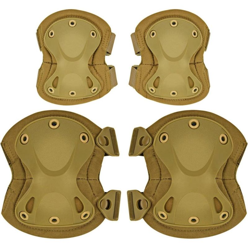 GENERICO - Conjunto Táctico de Rodilleras y Coderas para Paintball