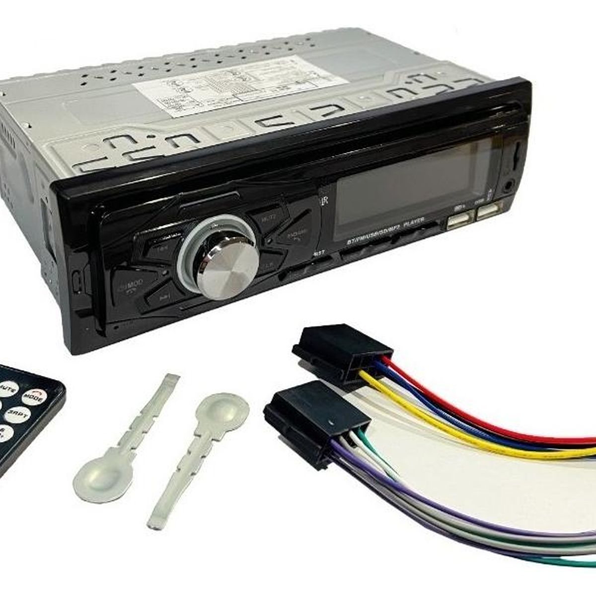 GENERICO - Radio de Auto 1 Din con Bluetooth USB y Tarjeta SD - 60W