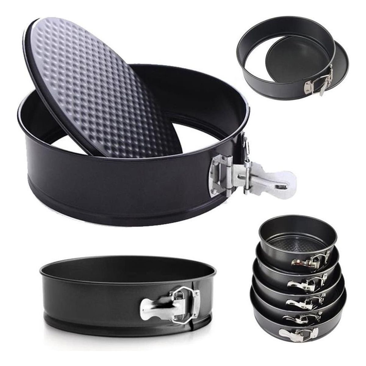 GENERICO - Set de 6 Moldes Redondos Antiadherentes para Repostería