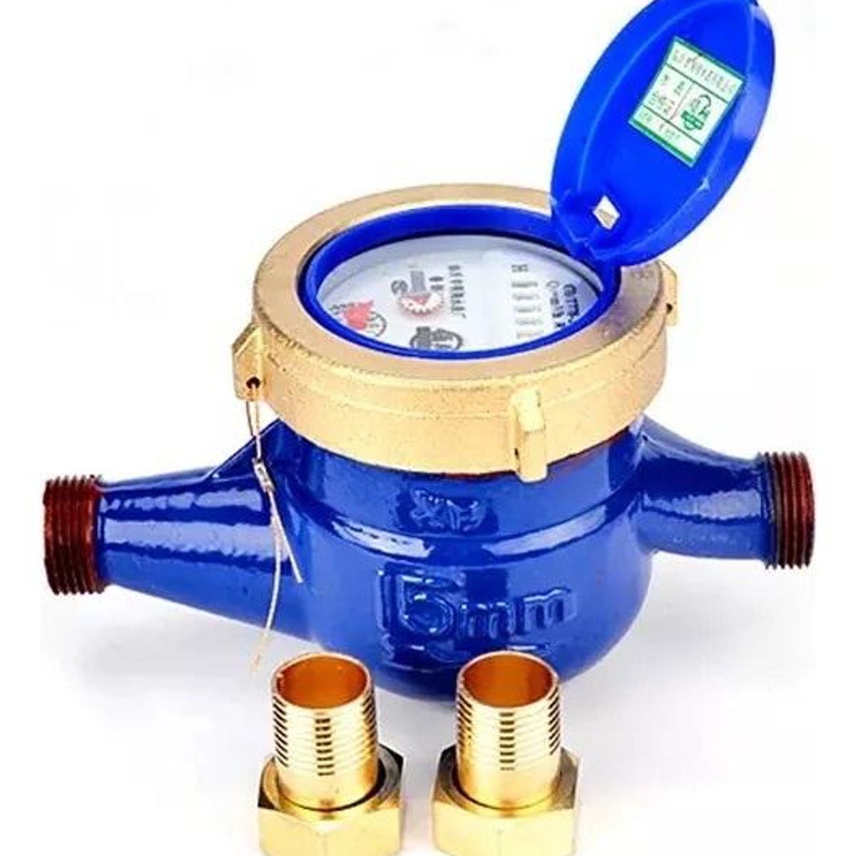 GENERICO - Medidor de Agua Analógico con Conexión de 12 Pulgadas