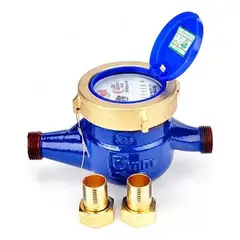 GENERICO - Medidor de Agua Analógico con Conexión de 12 Pulgadas