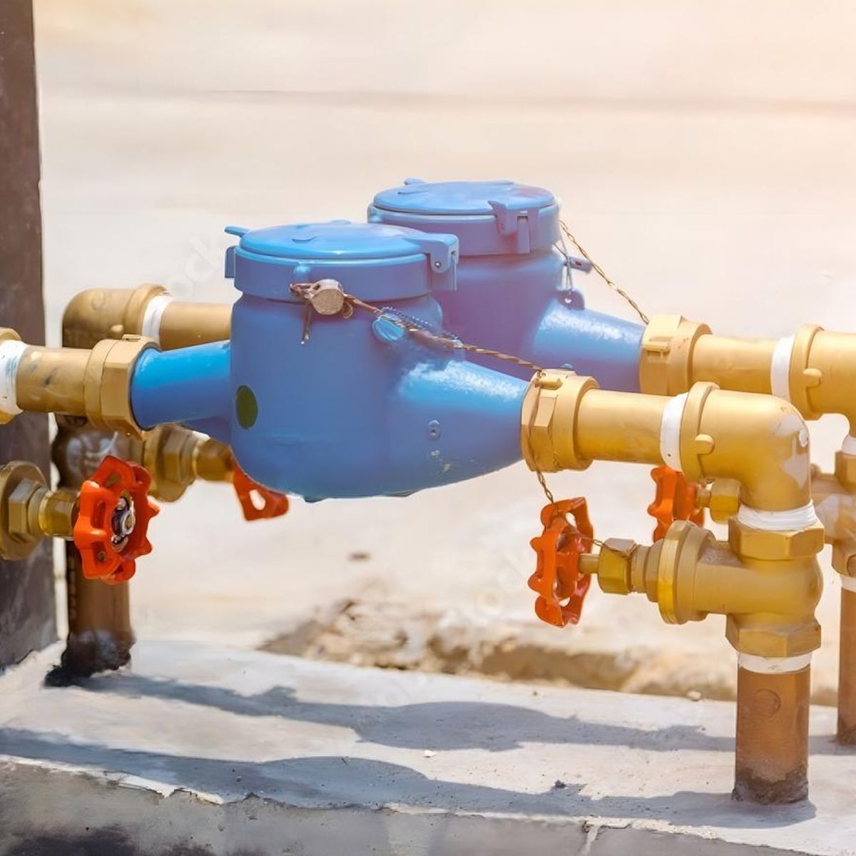 GENERICO - Medidor de Agua Analógico con Conexión de 12 Pulgadas