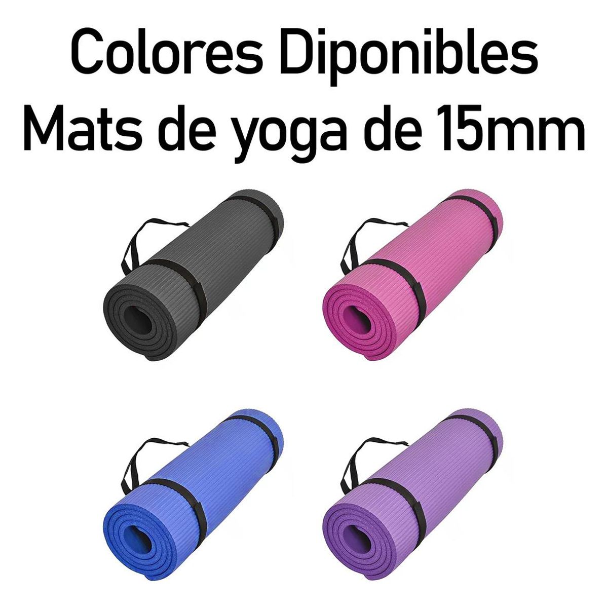 GENERICO - Colchoneta de Yoga 12mm Antideslizante y Eco Friendly