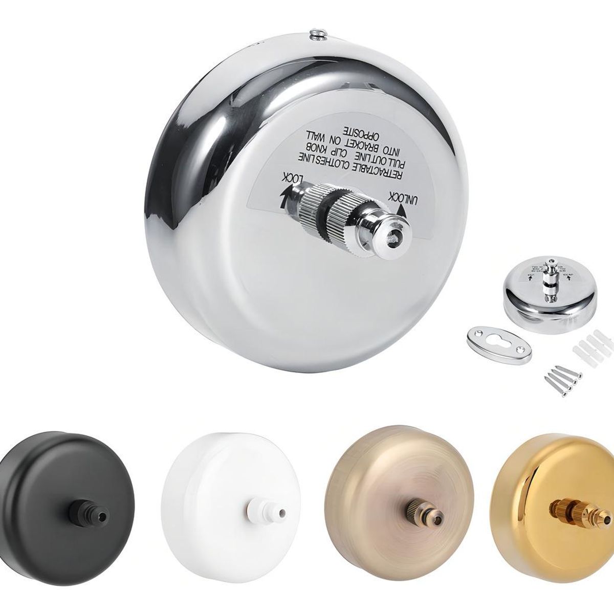 GENERICO - Tendedero Retráctil Portátil de Acero Inoxidable 28m