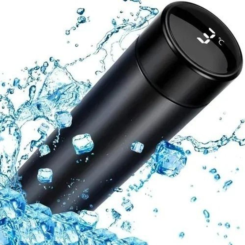GENERICO - Termo Inteligente Digital con Pantalla LED - 500 mL Negro