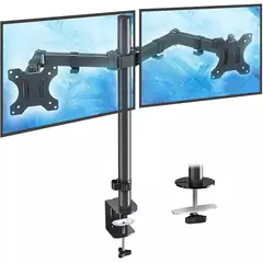 GENERICO - Soporte Doble para Monitores de 10" a 27" con Brazo Ajustable.