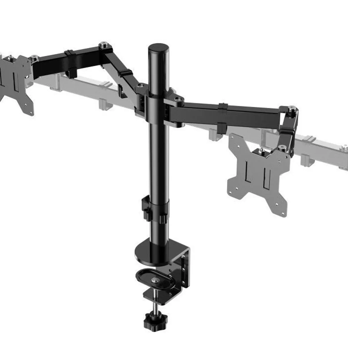 GENERICO - Soporte Doble para Monitores de 10" a 27" con Brazo Ajustable.