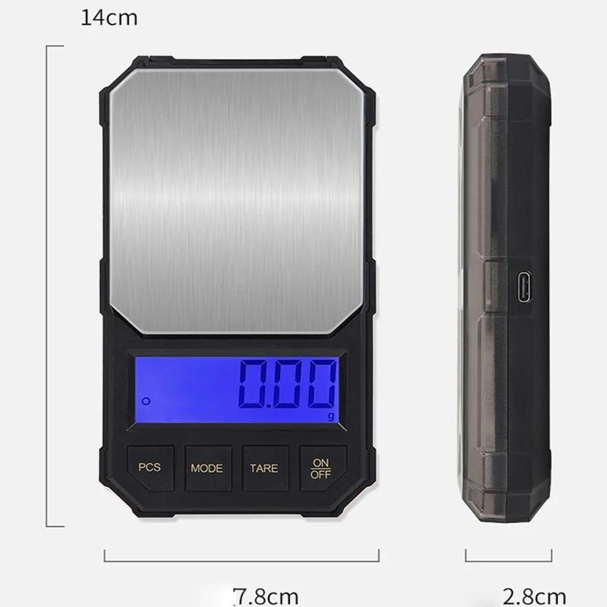 GENERICO - Pesa Digital Gramera de Precisión hasta 500g con 7 Unidades