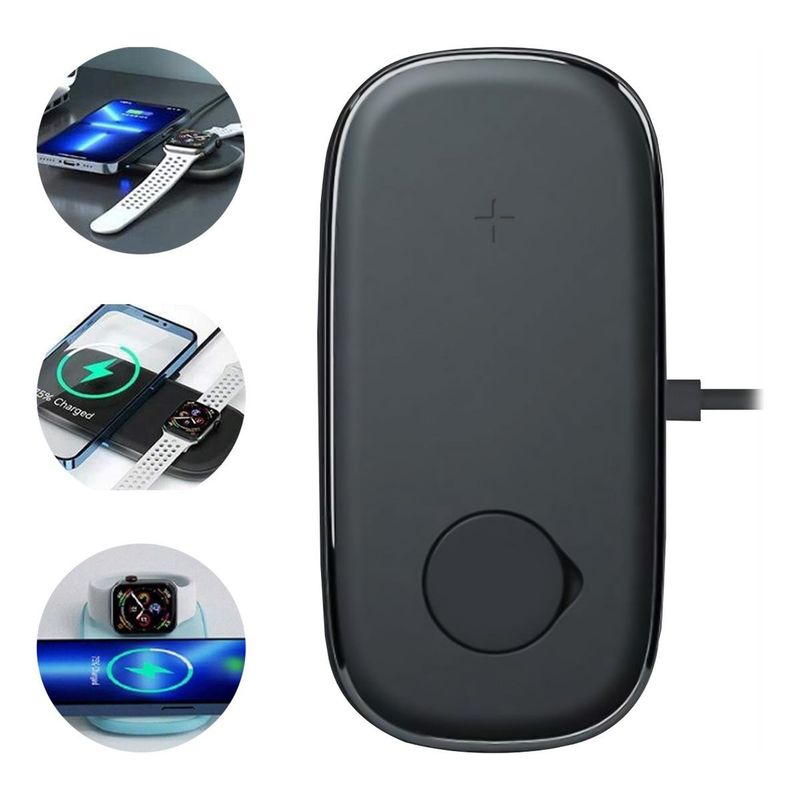 GENERICO - Cargador Inalambrico 15W Magnético para Smartphones y Relojes