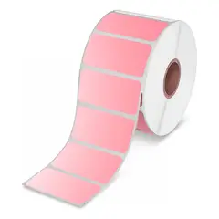 GENERICO - Pack de 3 Rollos de Etiquetas Adhesivas Rosadas 50x30mm